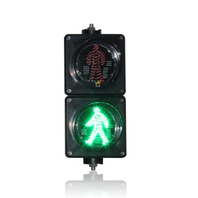 China Traffic Safety Led Warning Lights South America Market New 12v 24V PC Housing 100mm Pedestrian Traffic Light for sale