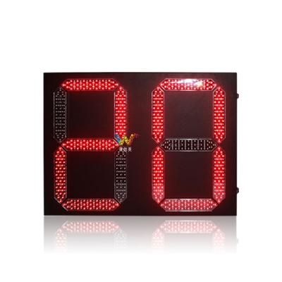 China Cold Rolled Iron 10 Years Factory Professional Red Yellow Green 2 Digit 600*800mm Led Countdown Timer Traffic Light for sale