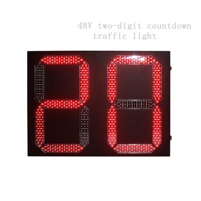 China Cold-rolled iron LED waterproof 48V double 8 traffic lights countdown timer for sale