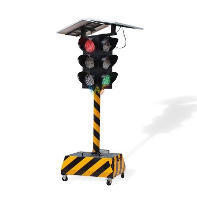 China Cold Rolled PC Plate (For Light Weight) For Box Shenzhen Manufacture Waterproof 3 Aspects 300mm Solar Portable Traffic Light for sale