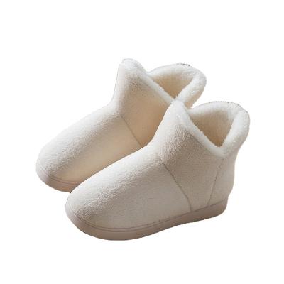 China Hot Selling High Top Slippers Flat Boots Hot New Product Hairy Upper Indoor Boots Shoes For Women for sale