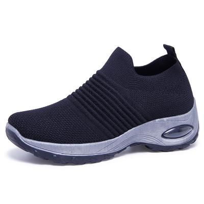 China Hot Selling Fitness Air Cushion Mesh Sneakers Good Quality Women Air Cushion Breathable Slip On Sneakers for sale