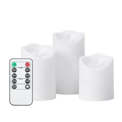 China Remote Control Led Flameless Flickering Flickering Candles Timer LED Waterproof Outdoor Lights Candle Flickering Battery 3.25in 24 Hours for sale