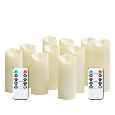 China Flameless Flameless Flickering Candles 2.2in Moving Remote Control Made Of Premium Plastic Flickering Led Candles With Moving Flame for sale