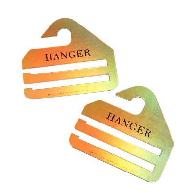 China Durable Custom laser gold card paper drying hanger High quality environmentally friendly paper hanger for sale