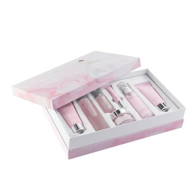 China Recyclable Factory custom logo luxury cosmetics set Packaging skincare gift paper box for sale