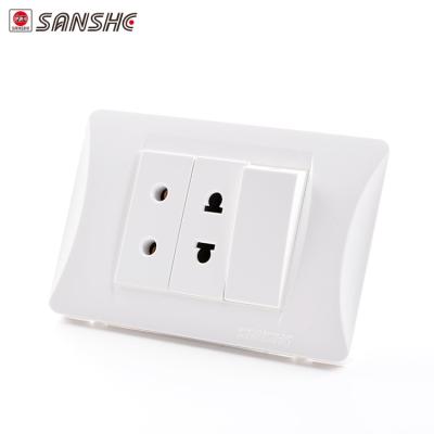 China Fiberglass Nylon + Black Wall Switch Sockets & Switches, Wall Switch Socket PC SANSHE China Brand for sale