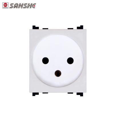 China PC SANSHE 16A Israel Black Hardware Socket Wall Outlet / Wall Outlet for sale