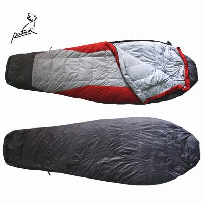 China MOM ROUTMAN RS-405 Customize Logo Winter Travel Camping Ultra Light Mummy Duck Down Sleeping Bag for winter camping for sale