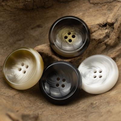 China Other Bowl Shape High Quality Resin Buttons for Clothing Coat Sweater Sewing Jacket Suit Buttons Wind Coat Buttons 15mm-33.4mm for sale