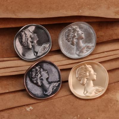 China Other Irregular Surfave Beauty Vintage Metal Buttons For Designer Clothing Retro Old Fashion Zinc Alloy Sewing Accessories for sale