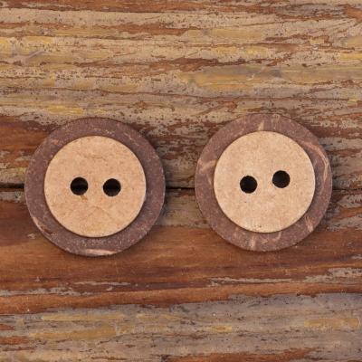 China Sustainable Two Hole Cute Coconut Buttons For Clothing Sewing Accessories Natural Material Children Sweater Coat Knitting Supplies for sale