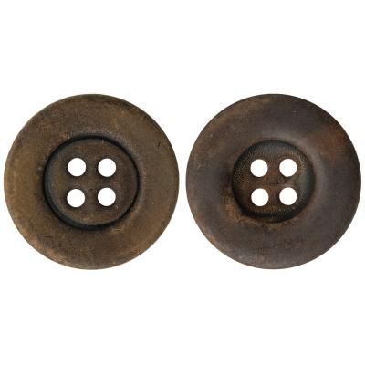 China Sustainable Retro Scorched Buffalo Horn Buttons Natural High-Quality Vintage Outwear Wholesale Factory Price Sweater Button for sale