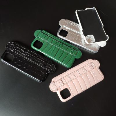 China PU Leather Instock 6 Colors Wholesale Waterproof Faux Crocodile Leather Phone Case For iphone 12 pro for sale