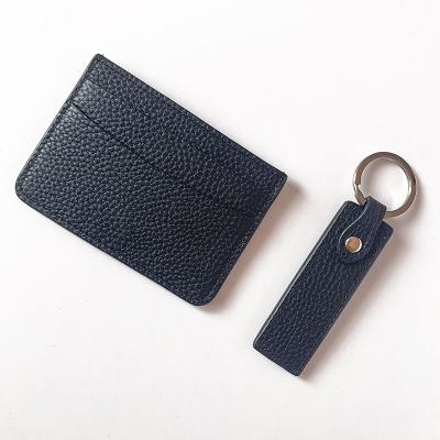 China Custom Slim High Quality Genuine Leather Credit Card Holder Wallet for sale