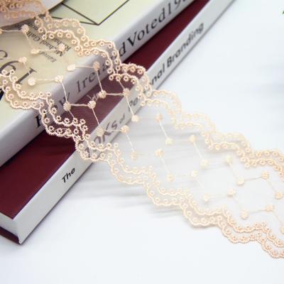 China A082Hot Viable Selling Factory Embroidery Tulle Lace To Trim Wholesale Polyester Lace To Trim Exquisite Clothing Accessories for sale