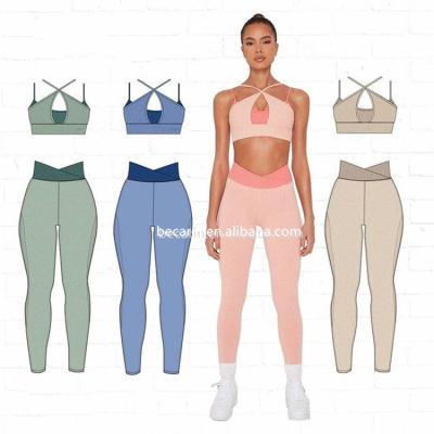 China High Quality Breathable Women Wear Ladies Sports Active Fitness Clothes Gym Wear Workout Clothing Yoga Set Sportswear For Women for sale