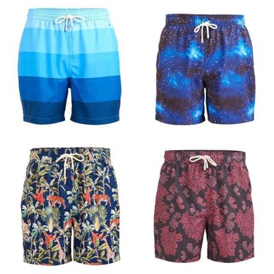 China Breathable Custom 4 Way Stretch Print Shorts Mens Surf Beach Shorts Designer Swim Trunks Repreve Custom Swimming Trunks for sale