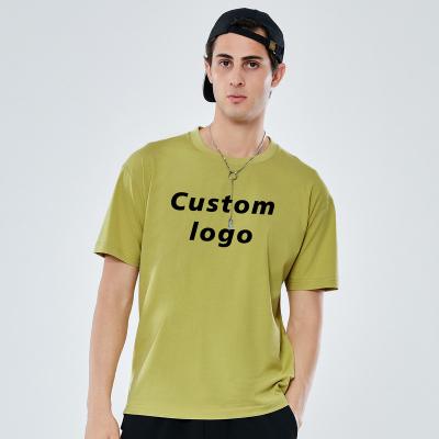 China Anti-wrinkle OEM apparel manufacturers wholesale custom loose print logo design brand t-shirt men's unisex short sleeve T-shirt fashion for sale