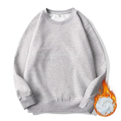 China Breathable Wholesale Custom Solid Color 280g Fleece Super Soft Round Neck Sweater for sale