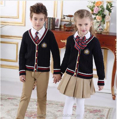 China High Quality Factory OEM Custom Made Primary Kids Kindergarten School Uniform Designs Student Skirts Uniforms Tops for sale