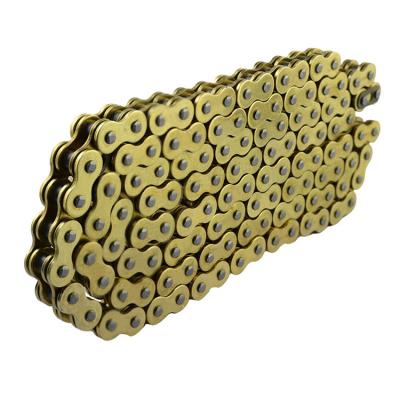 China 20CrMnTi Custom Motorcycle Gold 520 O Ring Chain 130L For Motorcycle for sale