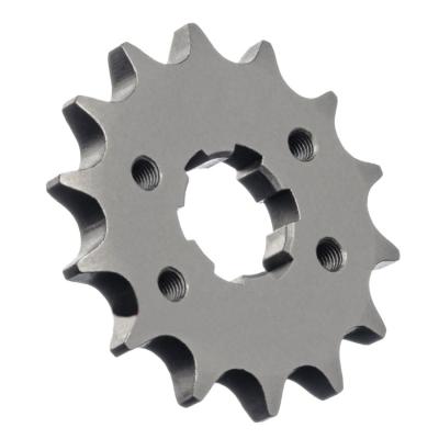 China 14t 45# steel/A3 steel front sprocket 428 motorcycle for Yamaha TW125 YS125 TW200 YW225 for sale