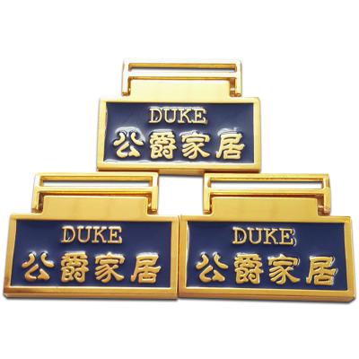 China Fashionable High Grade Red Bronze Metal Logo Design Label Tag For Exporting Furniture Hardware for sale