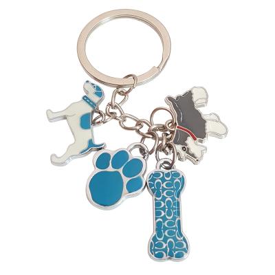 China Metal Fashionable Custom Enamel Keychain Souvenir Logo Keychains Pendant Keyring for sale