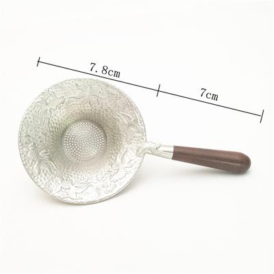 China Sustainable High Quality Tea Filter With Handle / Metal Tin Mesh Tea Strainer For Red Tea Tools Accessories for sale