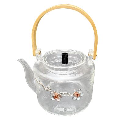 China Wholesale Price Viable Glass Tea Set With Infuser Teapot Green Tea Black Tea Pot With Cup For Drinking for sale