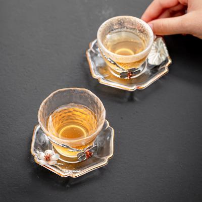 China Viable and Anti-scalding Insulation of Beverage Coaster Coffee Cup Saucer Black Tea Flower Tea Cup Coaster for sale