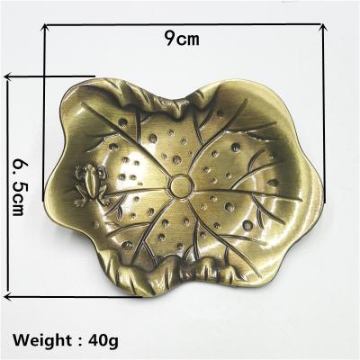 China High Quality Viable Lotus Leaf Shape Metal Coaster Coffee Cup Saucers Black Tea Cup Beverage Mats for sale