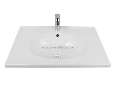 China Easy Clean White Color SMC Fiberglass Bathroom Basin for sale