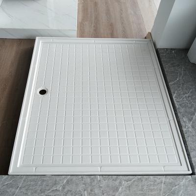 China Modern Customize Rectangular Shower Tray Resin Shower Base Fiberglass Shower Tray for sale