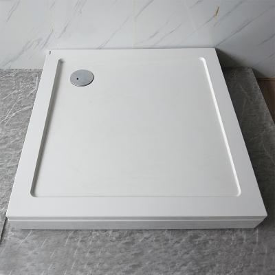 China Modern FRP Reinforced Plastic Resin Composite Bathroom Shower Tray Shower Base Pan for sale