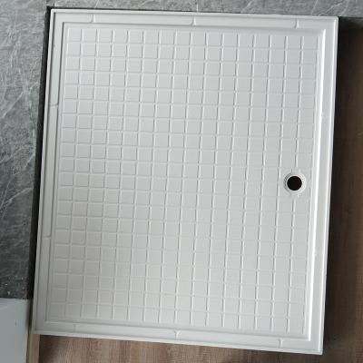 China Modern Molded Bathroom Shower Base Reinforced Plastic Composite White FRP Shower Trays for sale