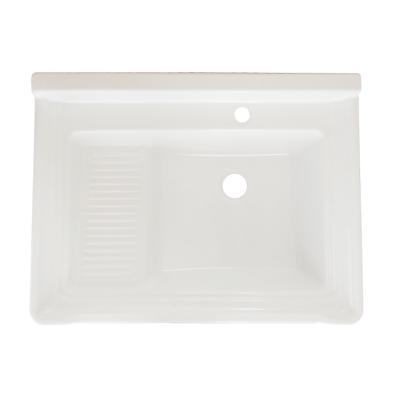 China SMC Easy Clean Toilet Basin Sink White Rectangular Countertop Bathroom Basin For Laundry for sale