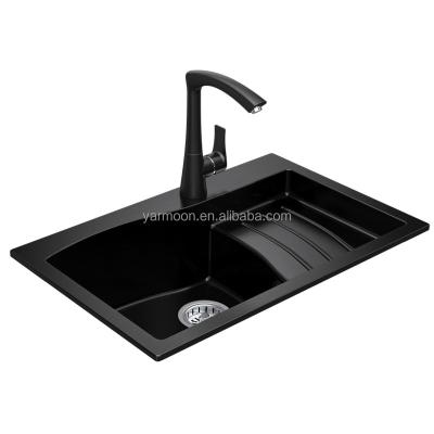 China Without Faucet New Popular Quartz Compound Kitchen Sink for sale