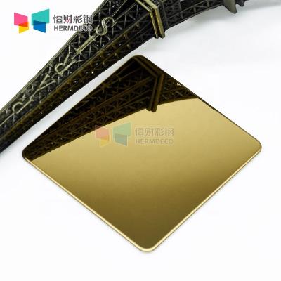 China Foshan 4X8 Elevator Building Decorative Sheets For Wall Panel Sus 201 Stainless Steel 304L 316 430 Sheet Decor 8K Rose Gold Mirror Metal for sale