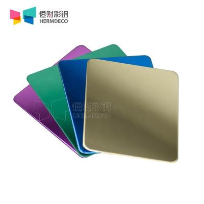 China SUS304 304l Decorative Colorful Mirror Stainless Steel Sheet Construction Manufacturer for sale