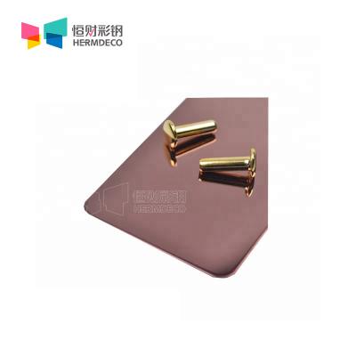 China Decorative building 0.5mm 0.8mm 1.0mm 1.2mm mirror 8k aisi304 color stainless steel sheet rose gold 4x8 steel sheet for sale