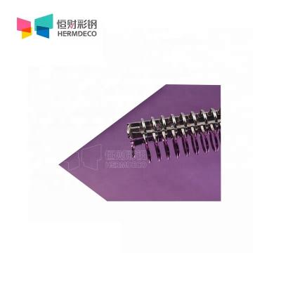 China Building Ready To Ship 201 1219x2438 0.5mm Purple Colored Mirror Finished SS Electroplate Stainless Steel Sheet for sale