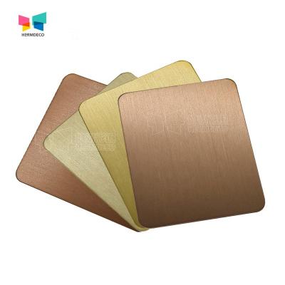 China Build Coating Sus 201 pvd color 304 304l 316 430 stainless steel hairline stainless steel sheet decorative sheets and plates for sale