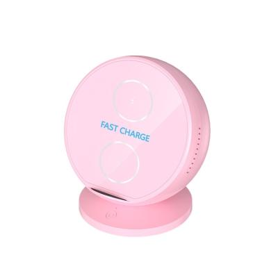 China New Fashion ABS Wireless Charger 15w Dual Speaker Fast Wireless Charger for sale