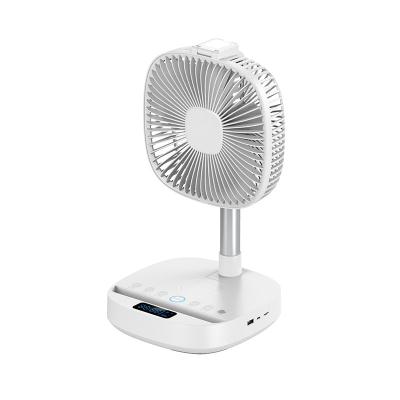 China Aluminum Alloy and ABS Plastic Air Cooling Fan Portable Folding Rechargeable Usb Stand High Quality Fan for Office and Home for sale