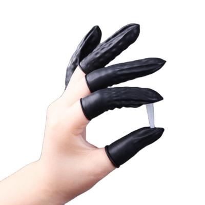 China Factory Price 100% Pure Latex Anti-Slip Anti-static Black Esd Finger Cradles for sale