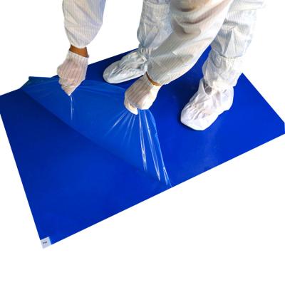 China Eco-friendly 30layers Silicone Environmental Cleanroom Washable Sticky Mat for sale