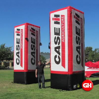 China Custom Made Giant Inflatable Logo Towers For Outdoor Stage Inflatable Column Led Inflatable Signs Durable/Waterproof/Fireproof for sale