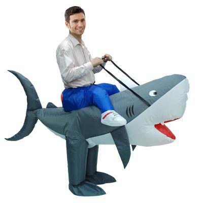 China New design costume shark mascot cosplay inflatable riding walking costumes for adult for sale